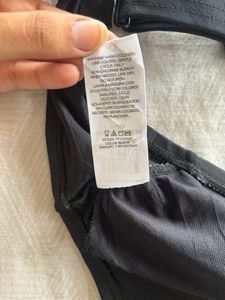 Black U Cut Tie Back Bra