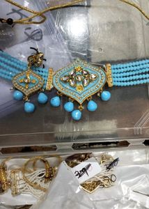 Long Kundan Necklace Set