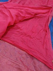 Pink Embroidered suit with bottom and dupatta