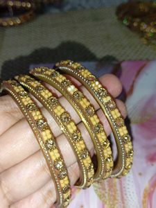 Golden Stone Bangles