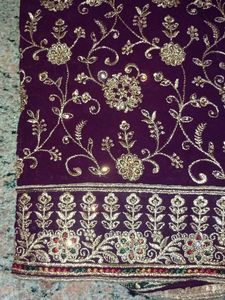 Purple Wedding Wear Suit Material