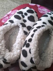 Cozy Cow Print Slippers