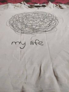 Grey Graphic Print Tee