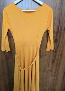 Price Drop!!Mustard A-line fit and flare dr