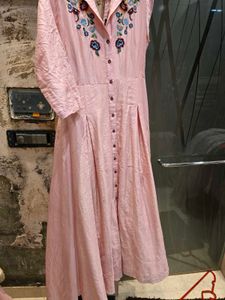 Embroidered Pink Dress