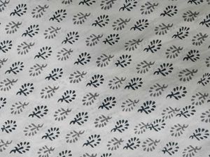 White Block Printed Straight Kurta(Tailor Made)