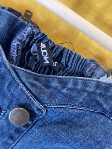 Denim Button-Front Mini Dress
