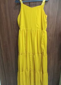 Yellow Tiered Maxi Dress