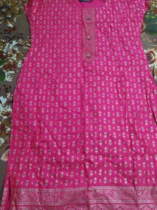 Pink Printed Kurta