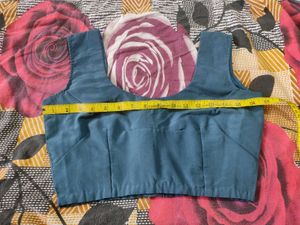 Grey Sleeveless Blouse