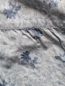Lite Blue Shirt With Flower