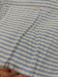 Street 9 Blue &amp; White Striped Top