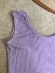 Offer 🥳 Lilac Ribbed Crop Tank Top