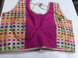 Multi Colour New And Unused Blouse With Sleeves Inside