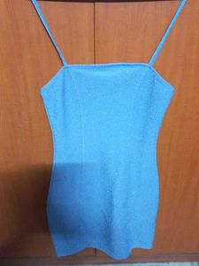 🔴SALE HNM Glitter Bodycon Blue Mini Dress