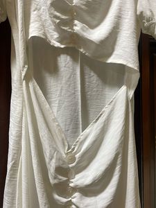 White Puff Sleeve Dress