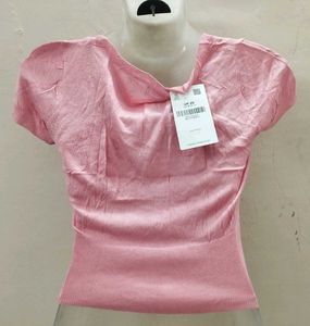 Pink Button-Down Top