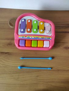 2 in 1 Small Xylophone And Piano With Drum Sticks