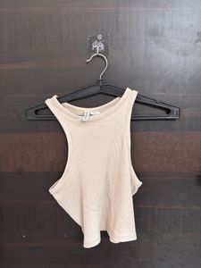 Beige Sleeveless Tank Top