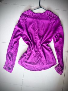 Purple long sleeve blouse/shirt