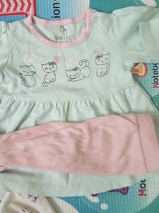 3 Cute Baby Dresses Bundle + Pajamis