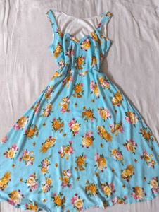 summer i turned pretty coded blue floral sundress
