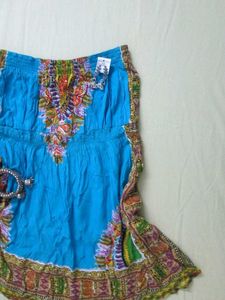 Boho Blue Printed Tube Top 💙