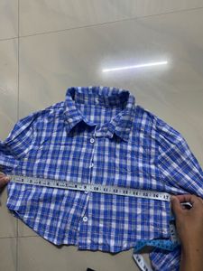 Blue Plaid Crop Top
