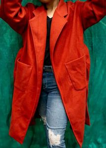 Heavy Long Rust Coat