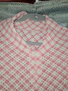 Pink Knitted Pullover Winter Top