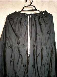 Tiered Eyelet Skirt