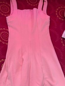 Pink Beaded Tank Dress (Size S)