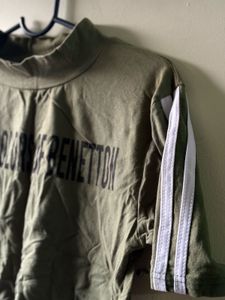 Benetton Olive Crop Top