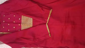Red Rose Kurta Pant Set