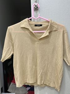 Korean Yellow Branded Top Medium Size