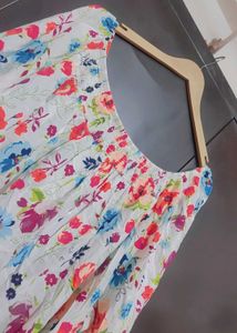 Multi Floral Print Top For 56 Bust
