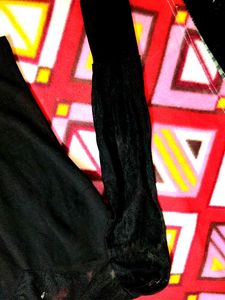 Chic Black Lace Sleeve Top