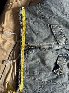 unisex Trendy crop  Denim Jacket  as baggy fit