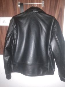 Hnm Black Leather Biker Jacket