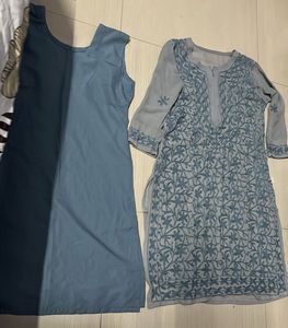 🩶Gray Stylish Lucknowi Kurta With Lining 🩶