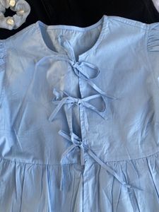Savana Bow Top 🩵 + Scrunchie
