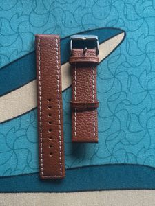 Brown Genuine Leather Watch Strap