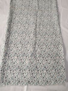 White Print Kurti Fabric