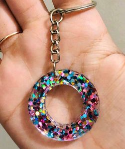 Glitter Donut Keychain