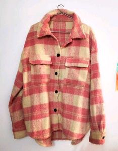 SAVANA Pink Plaid Coat/ Jacket