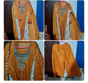 Elegant Orange Salwar Kameez Suit