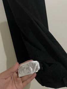 musinsa standard solid black trouser