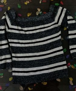 bebe Party Sequin Woolen Top 😍