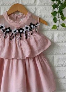 Pink Floral Layered Dress
