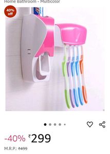 Toothpaste Dispenser &amp; Brush Holder